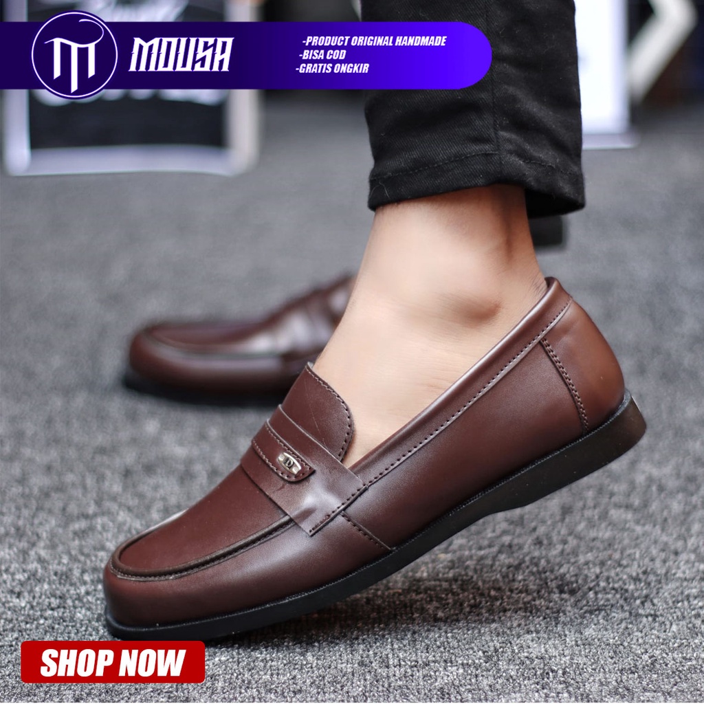 Sepatu Pantofel Pria Formal Slip On Kerja Kantor Mousa Cozy
