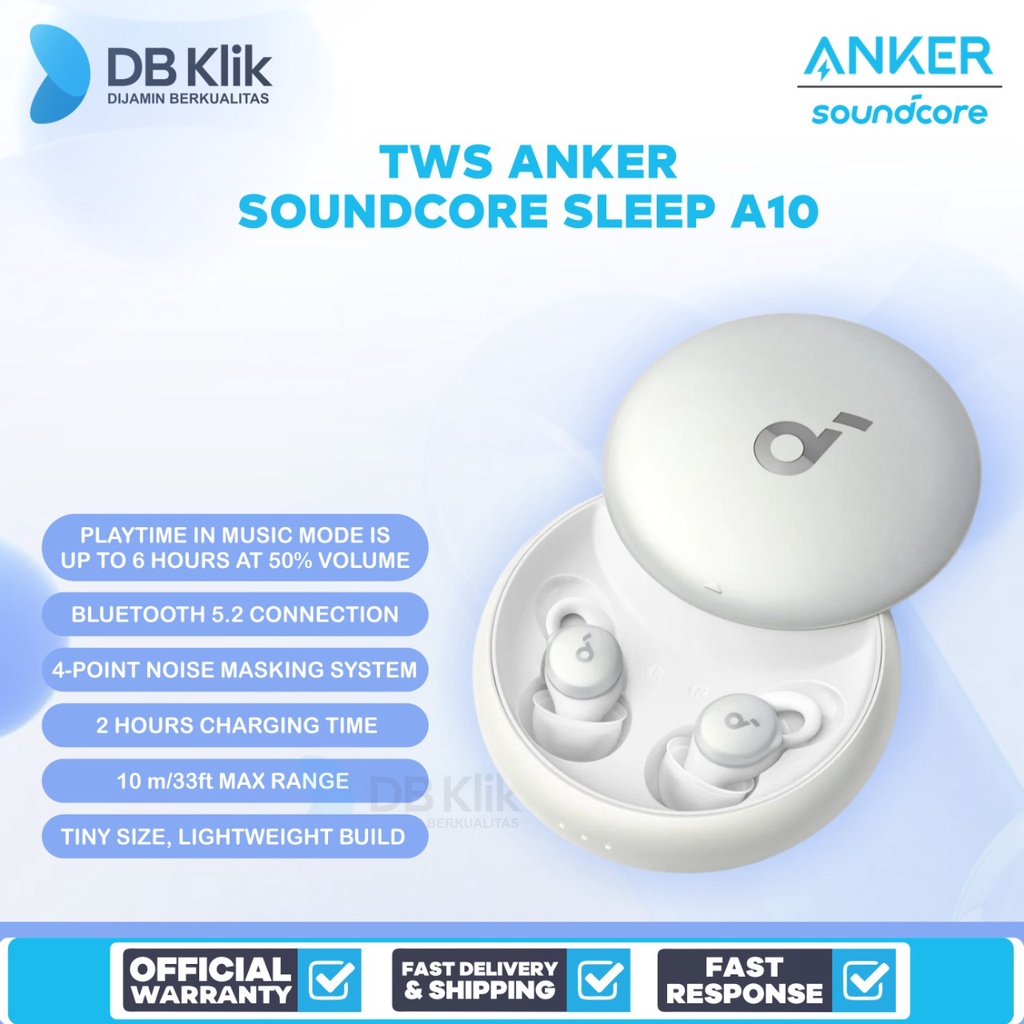 TWS Anker Soundcore Sleep A10 A6610 - Earphone Anker Sleep A10