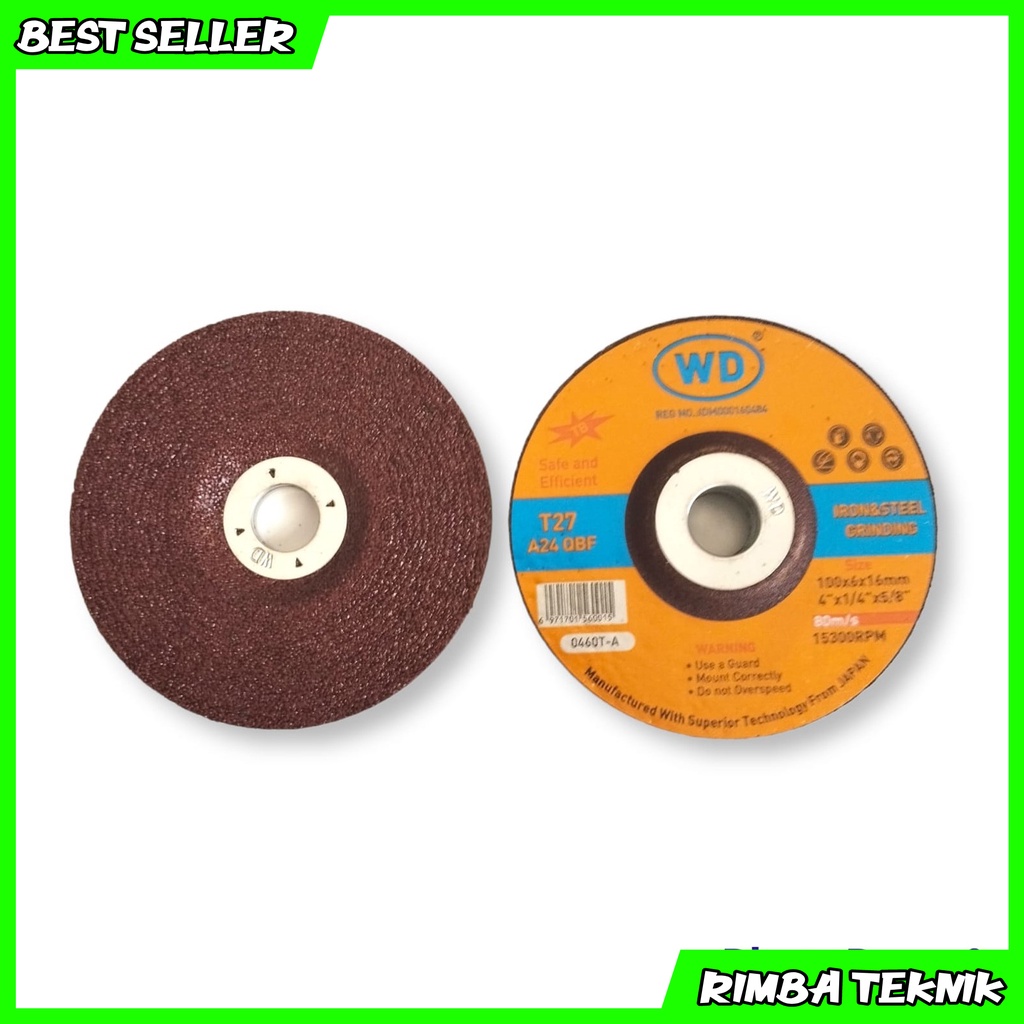 ASLI WD Mata batu gurinda poles WD Tebal 4 icnh batu gerinda grinda 4 X 6 WD T27 grinding wheel Termurah