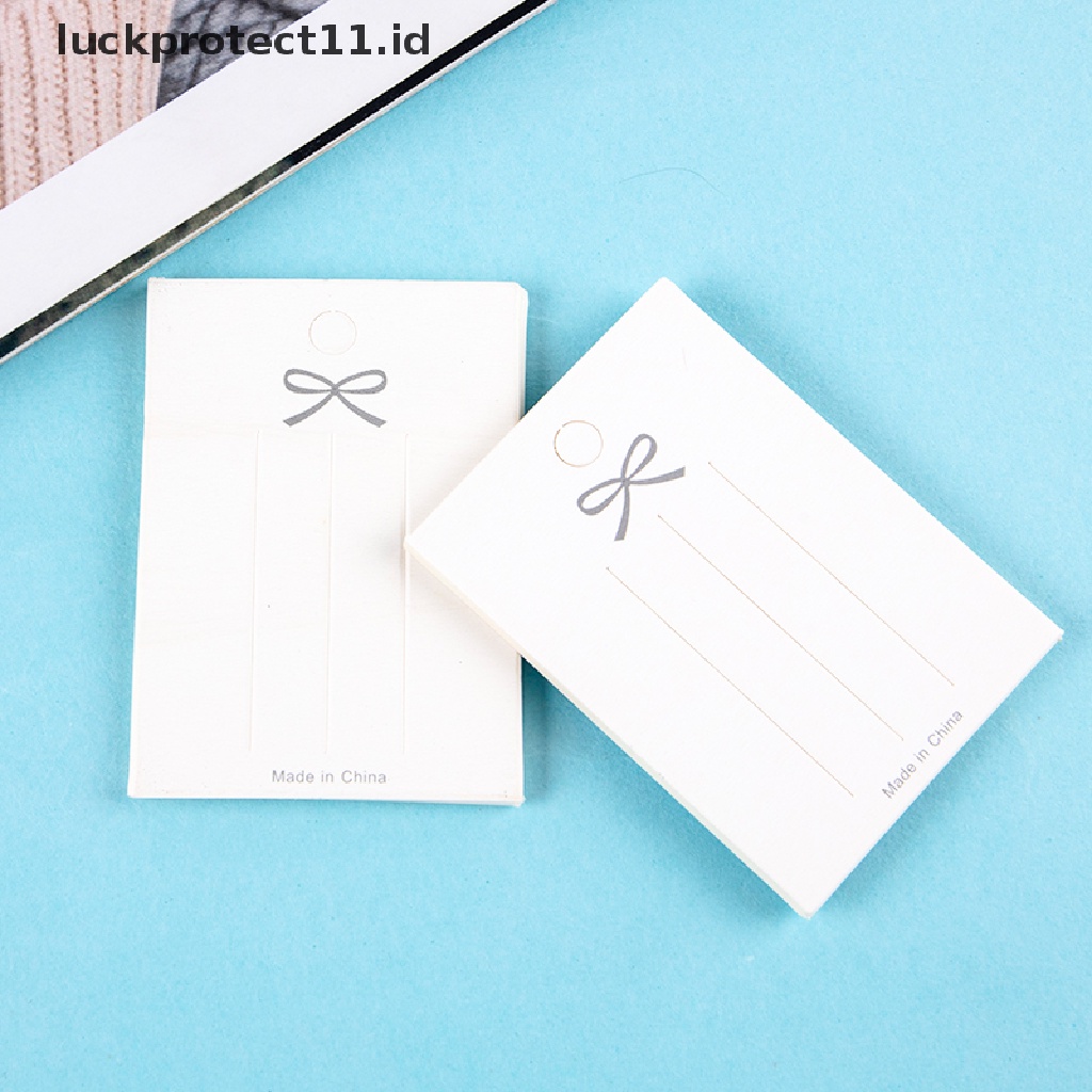/Fashion Hot// Fashion Hot// 50PCS Kartu Kertas Putih Aksesoris Rambut Card DIY Handmade Hair Clip Hairband Kemasan Perhiasan Price Tag Card.
