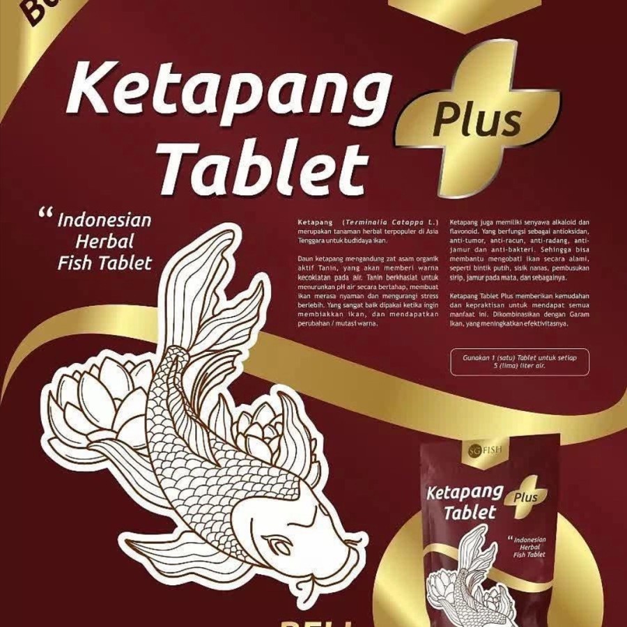 KETAPANG TABLET 225gr 225 gram PLUS EKSTRAK SG FISH