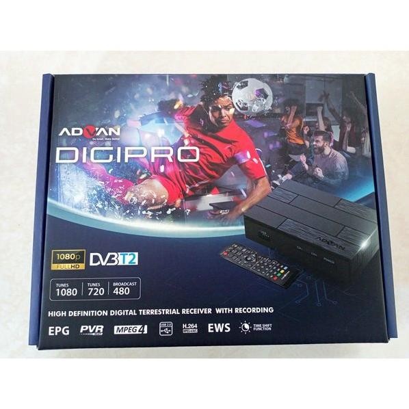 Advan Digipro Dvbt2 Dvb-10Kk Set Top Box Tv Digital Stb Full Hd 1080P