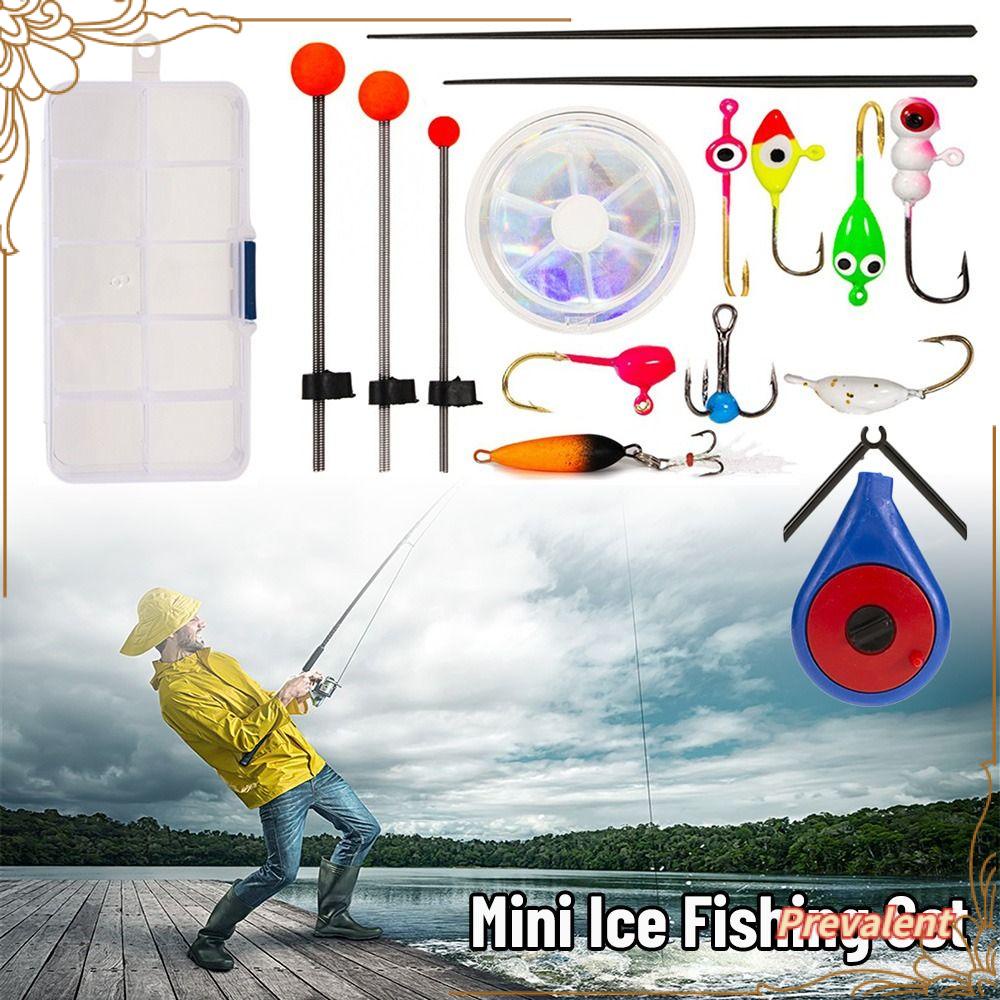 Preva Winter Ice Fishing Lure set diamond Artificial Balancer Walleye Lead Hard Hook