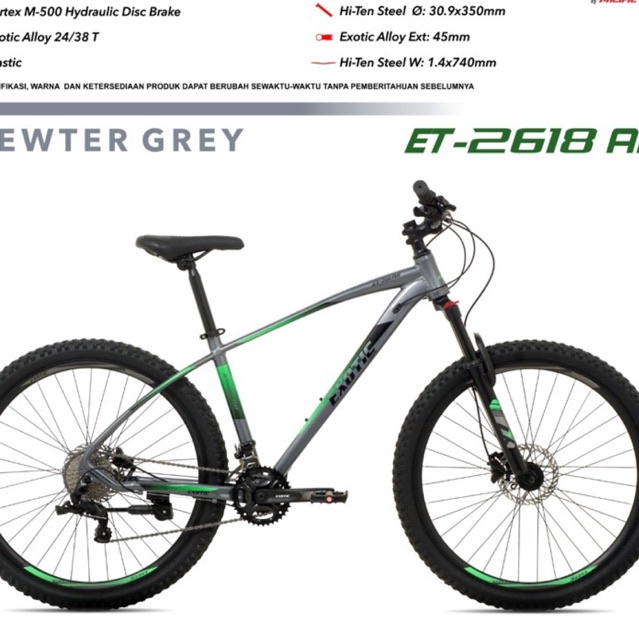 Premium Quality Sepeda Gunung 27,5 Inch MTB Exotic 2618 AR (Rem Hydraulic) 2x10 Speed