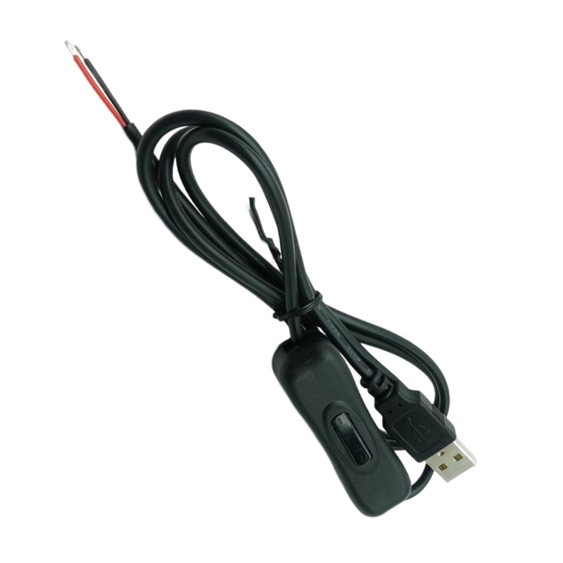 Zzz 5V USB Jack 2Pin 2kabel Power Charge Kabel Cord Dengan Saklar Cocok Untuk Kipas USB 5V, Strip LED, Saklar Lampu Meja C