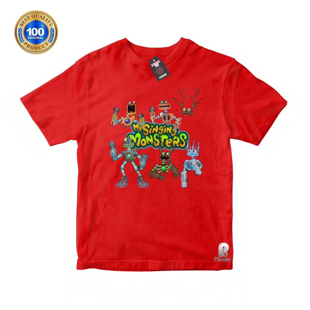 BAJU ANAK KAOS ATASAN ANAK MOTIF EPIC WUBBOX MY SINGING MONSTER UNISEX Bahan COTTUN (FREE NAMA)