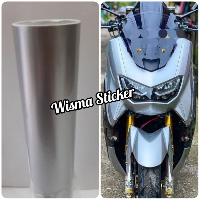 Stiker Silver / Stiker Meteran / Stiker Motor / Stiker Mobil / Stiker Silver Glossy
