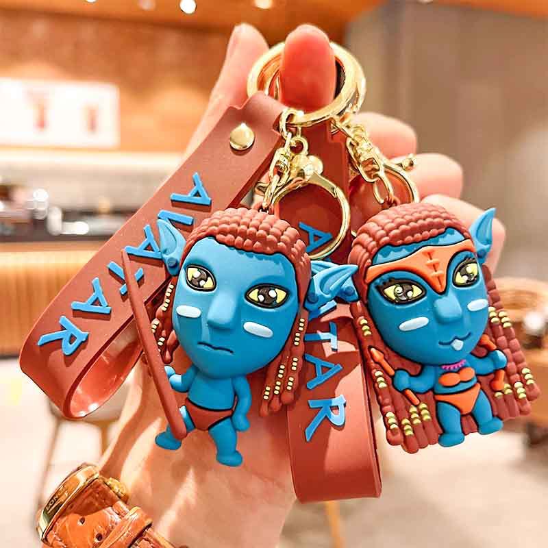 Avatar Gantungan Kunci Cosplay Jake Sully Neytiri Silikon Liontin Keyring Mobil Ransel Gantungan Kunci Aksesoris Perhiasan Hadiah