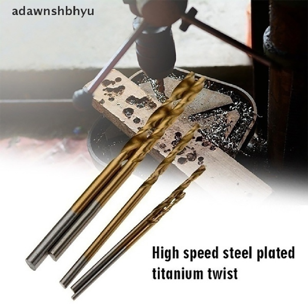 Adawnshbhyu 100/50pcs Titanium Coated HSS Mata Bor Baja Kecepatan Tinggi Set Alat ID