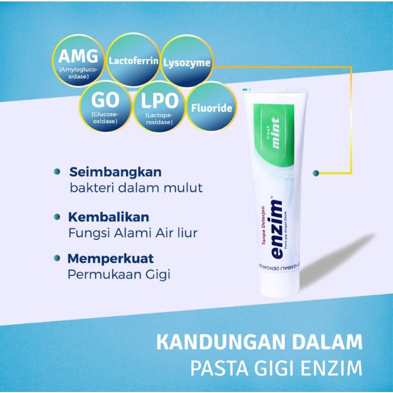 Pasta gigi Enzim Original Fresh Mint &amp; Classic mild 124gr/100ml