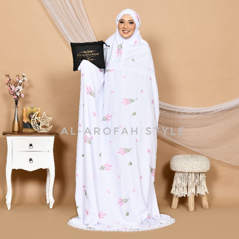 Mukena Terusan Dewasa Garbera Tanpa Lengan Mukena Langsungan