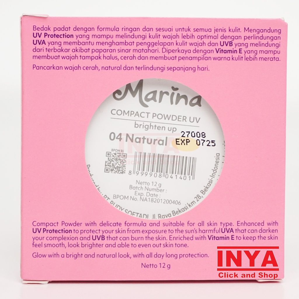 BEDAK MARINA COMPACT POWDER UV 04  NAUTRAL 12gr - Bedak Padat