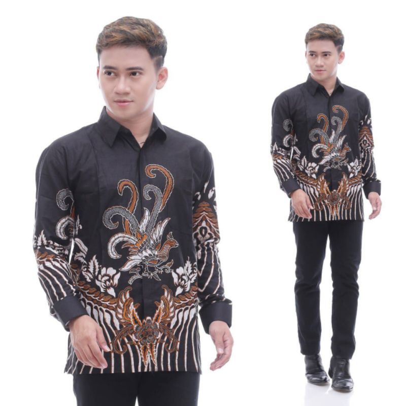 Kemeja Batik Pria Lengan Panjang Premium Modern