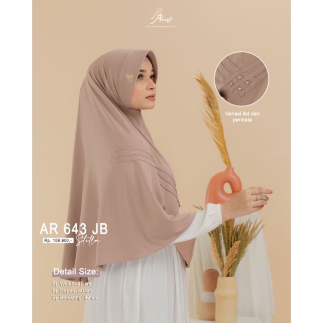 Hijab Instan Jumbo Best Seller √ AR 643 JUMBO HIJAB AR RAFI || An Niha Collection