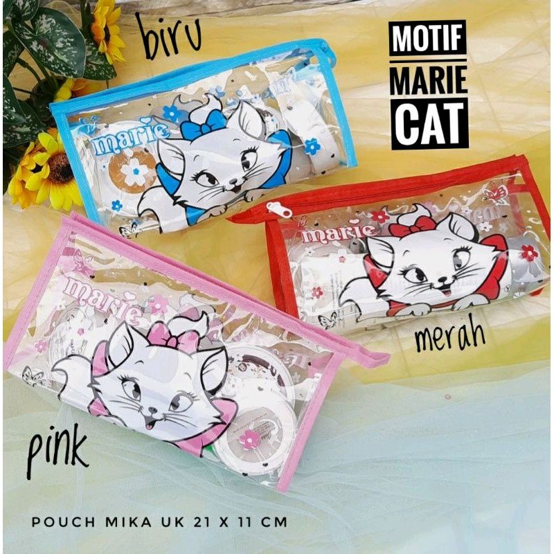 POUCH MIKA KOSMETIK MOTIF / TEMPAT PENCIL MIKA /POUCH MIKA SERBGUNA