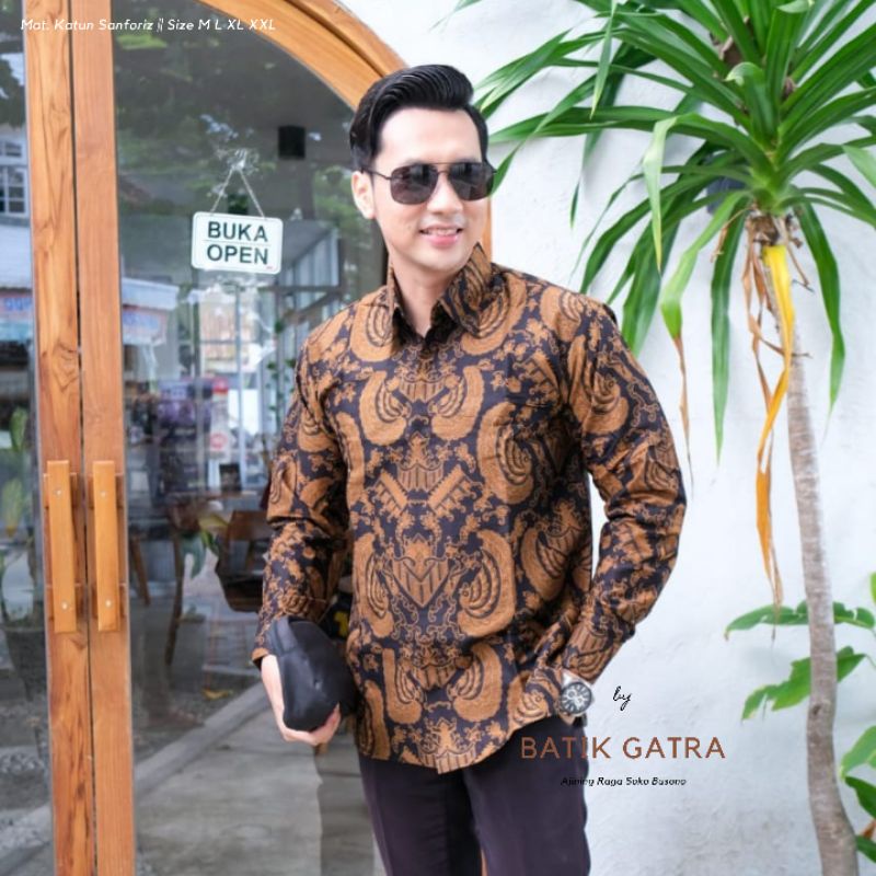 Seragam Batik Pria Lengan Panjang Gardu Sogan Lapis Furing