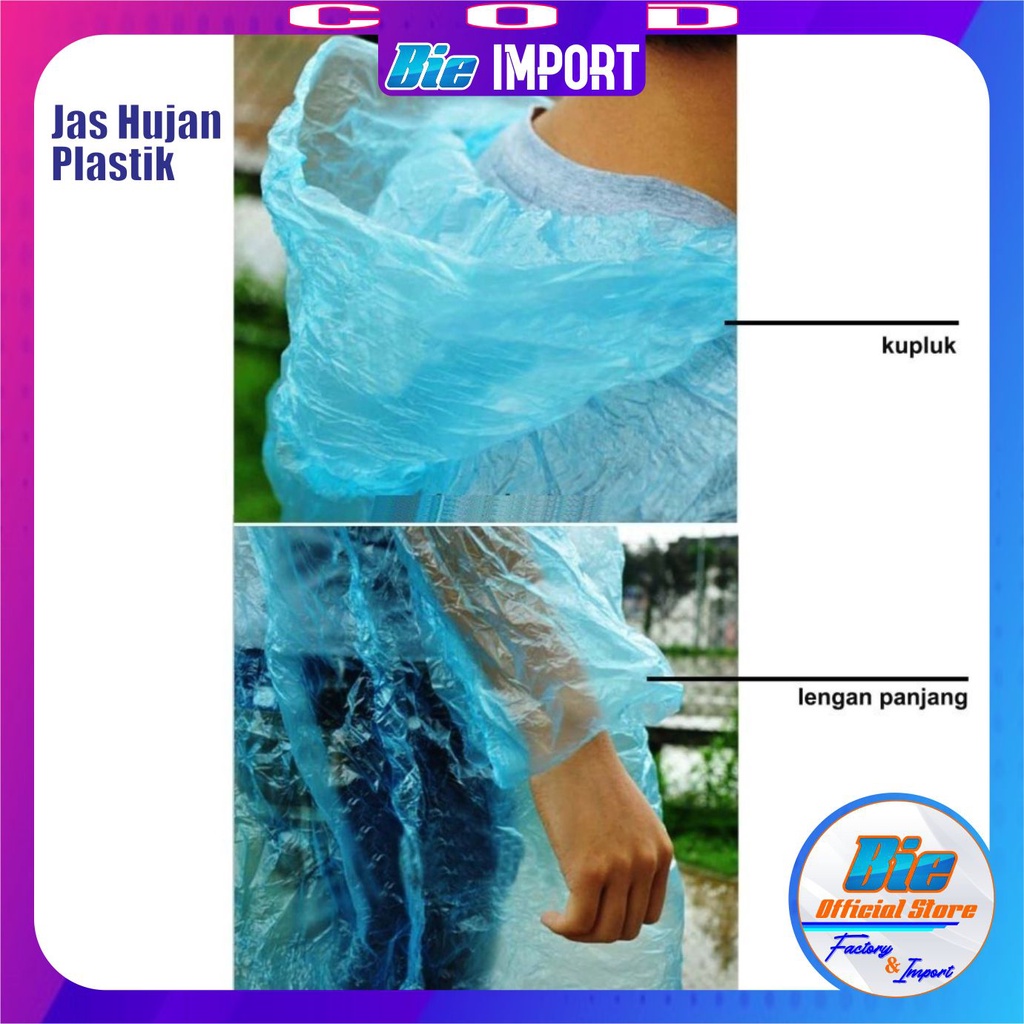 Jas Hujan Plastik / Mantel Hujan Anti Air Plastik