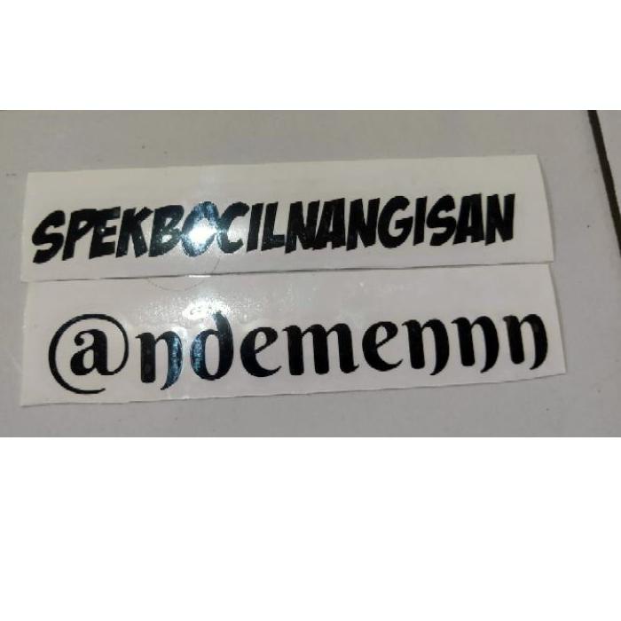 

デ Stiker Custom Nama/hrga untuk 3pcs/stiker tempel motor/helm/bisa campur warna ↪