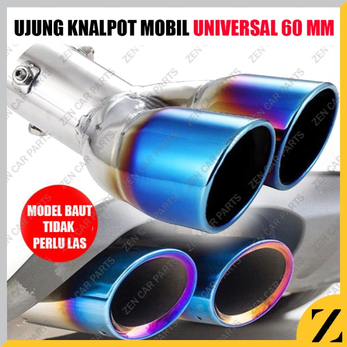 Knalpot Tailpipe 2 Lobang Muffler Cutter Extention Extension Ujung Knalpot Tip