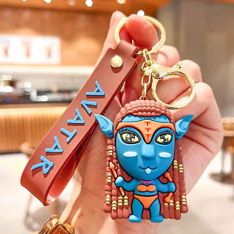 Avatar Gantungan Kunci Cosplay Jake Sully Neytiri Silikon Liontin Keyring Mobil Ransel Gantungan Kunci Aksesoris Perhiasan Hadiah