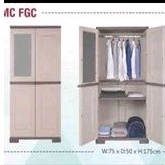 Almari pakaian plastik Olymplast 2 pintu OMC FGC