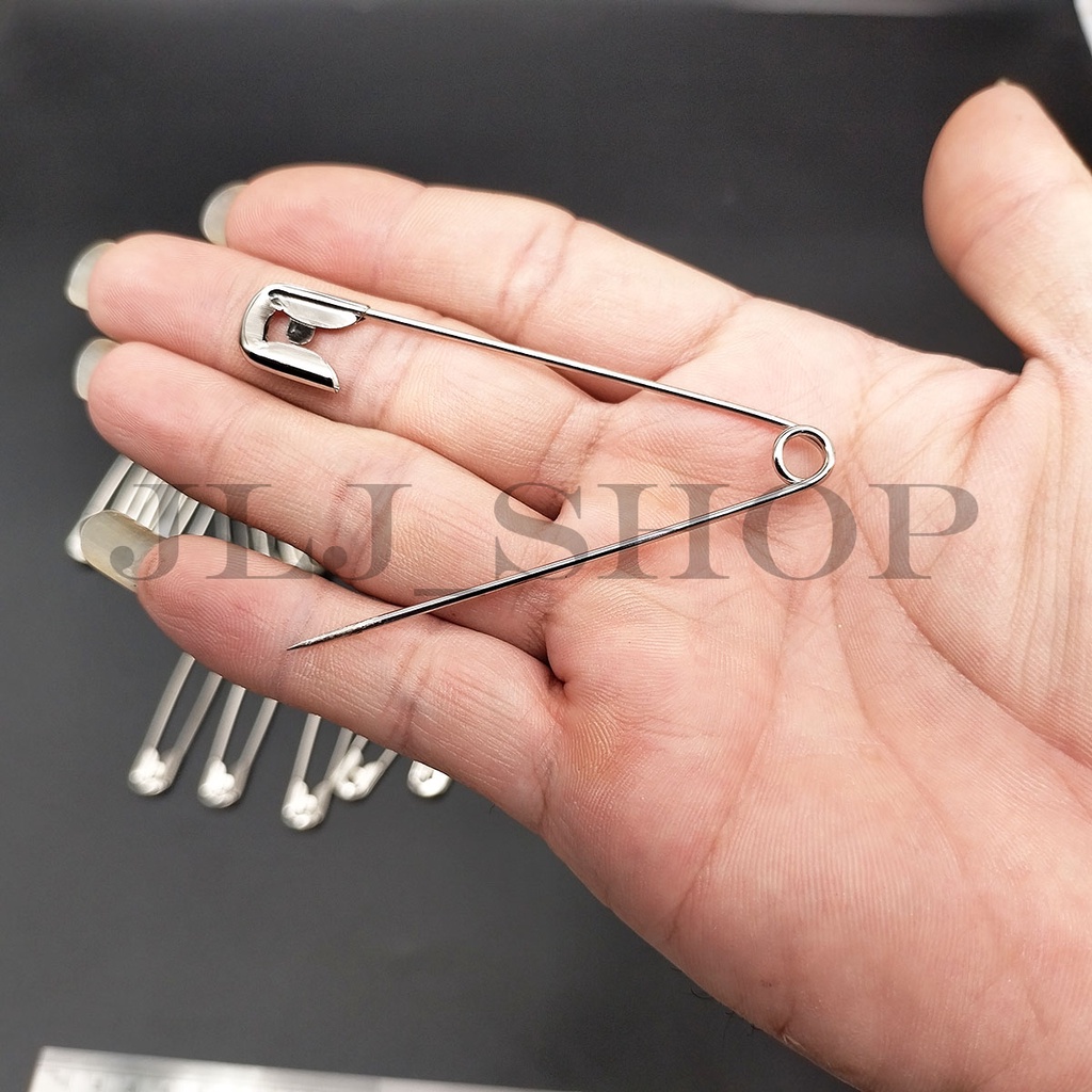 Peniti besar jumbo silver ukuran 7,5cm (peniti besar no.7)