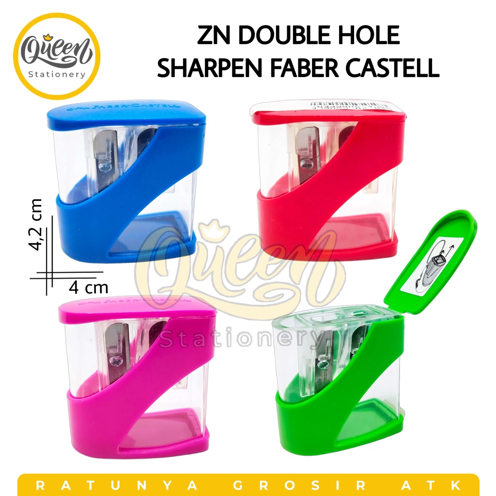 

1 PCS ZN DOUBLE HOLE SHARPENER FABER CASTELL ASAHAN RAUTAN PENSIL 2 LUBANG