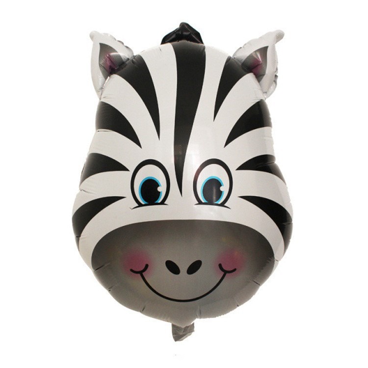 Balon Foil Ulang Tahun Birthday Ultah Karakter Kartun Lucu Animal Cartoon Latex Dekorasi Pesta Balloon Singa Zebra Monyet