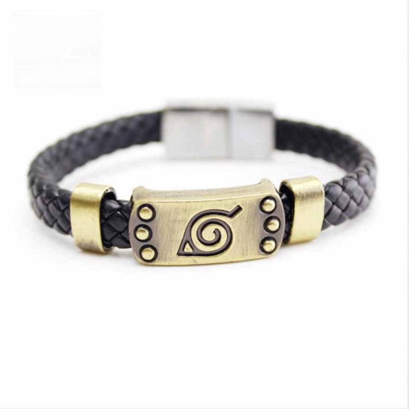 Retro Hip Hop Pria Fashion Stainless Steel Kulit Bajak Laut Naruto Ninja Fantasi Serigala Kepala Gelang Pesta Perhiasan Aksesoris