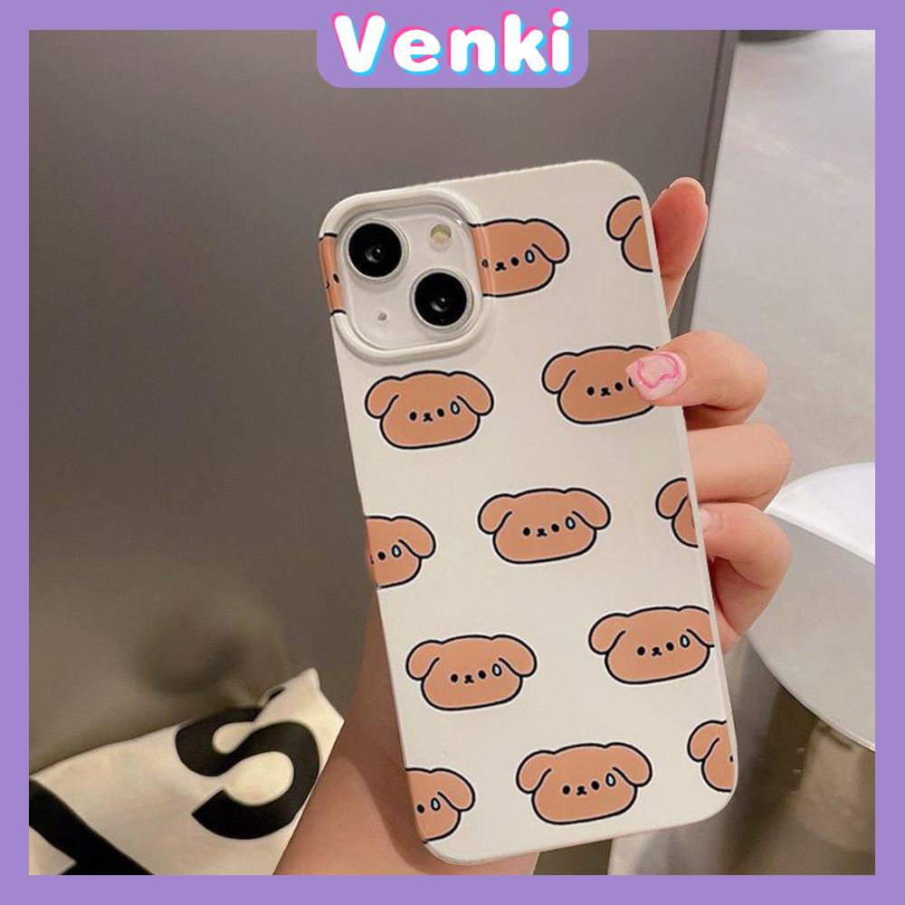 Case iPhone 14 Pro Max Soft TPU Candy Case Cute Little Puppies Glossy Khaki Case Camera Protection Shockproof For iPhone 13 12 11 Plus Pro Max 7 Plus X XR