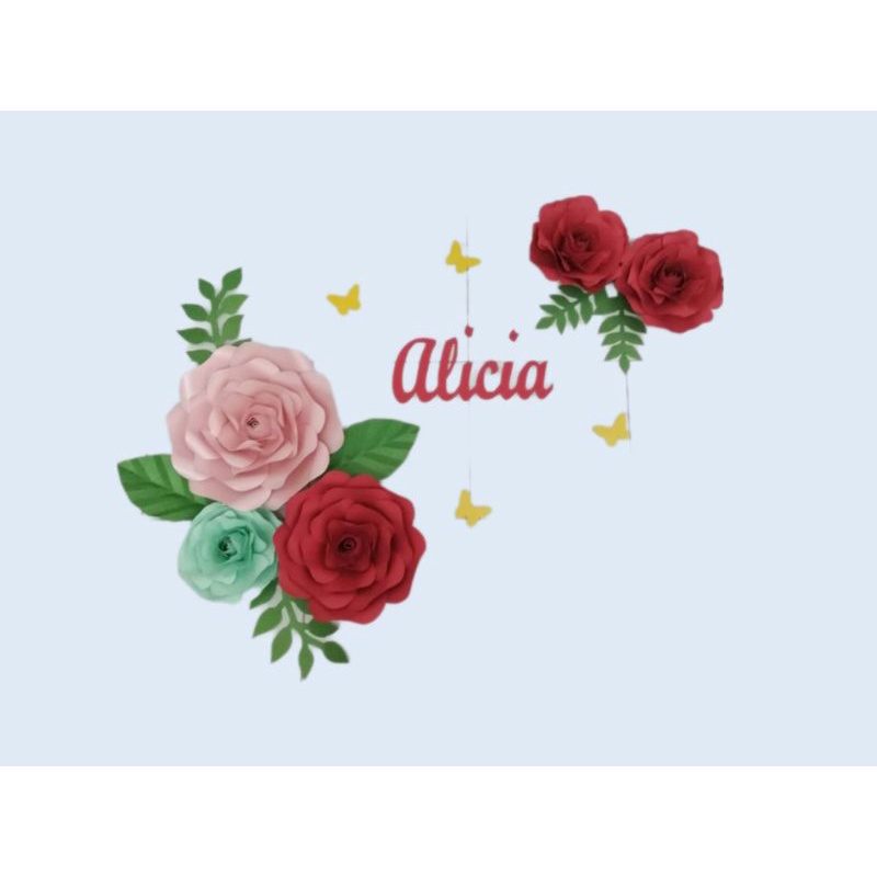 paper flower bunga kertas dekorasi tunangan engagement