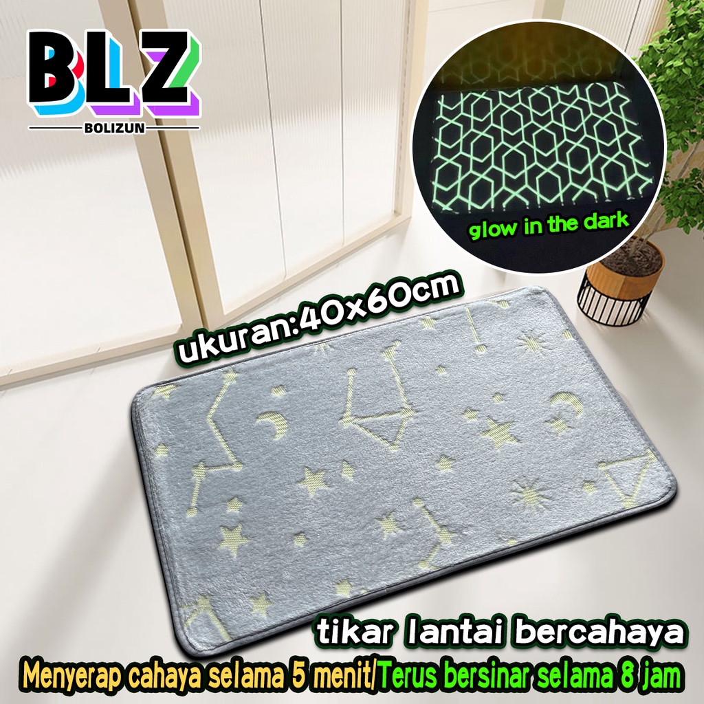 Bolizun Keset Kaki Empuk /karpet kamar tidur/ keset kaki murah/Glow in the Dark 40 x 60