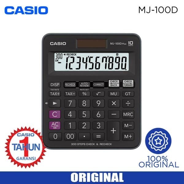 

CALCULATOR CASIO MJ-100D PLUS ORIGINAL ASLI (KALKULATOR MJ 100 D PLUS) #ORIGINAL