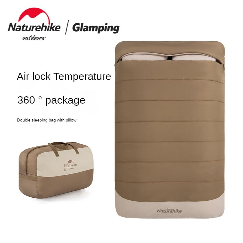 SLEEPING BAG DOUBLE WITH PILLOW NATUREHIKE NH21MSD02 CAMPING HIKING KANTONG TIDUR PENDAKI GUNUNG PIK