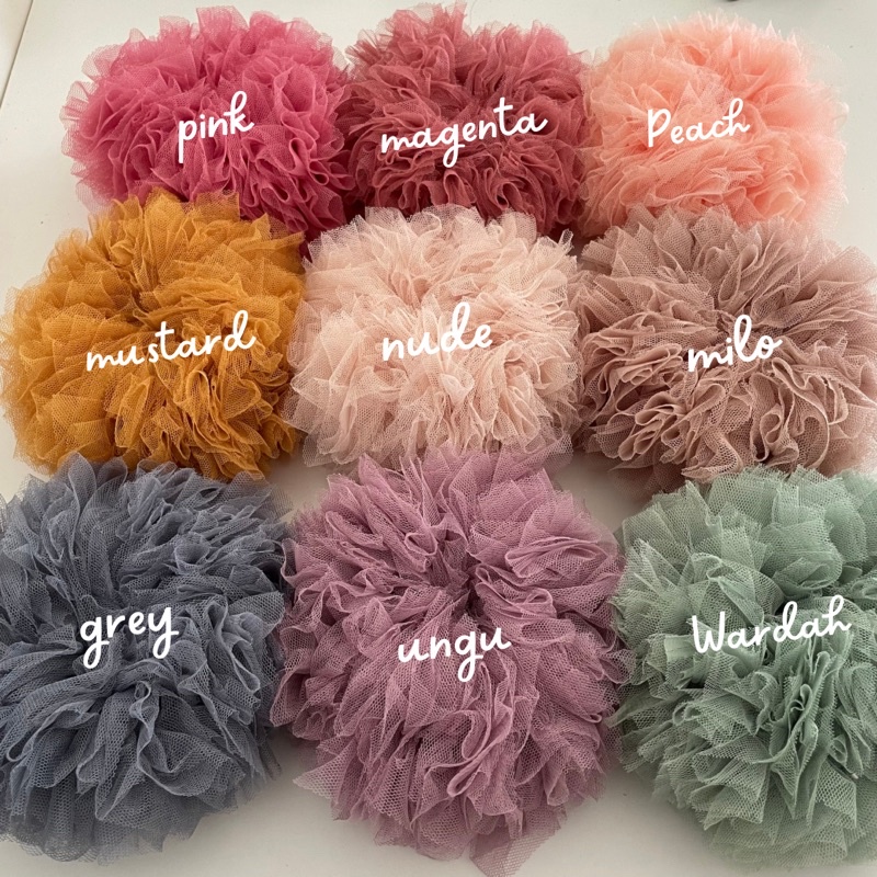 VIRAL SCRUNCHIE KUMBO TILE IKAT RAMBUT SCRUNCHIE HIJAB PENAMBAH VOLUME CEPOL HIJAB JUMBO