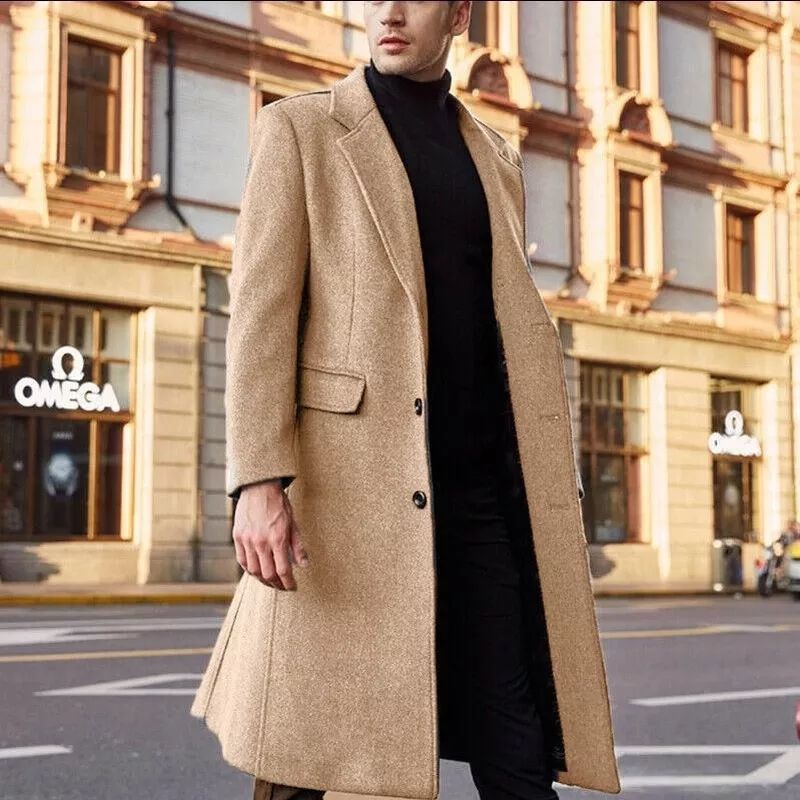 [BIG SIZE]  PREMIUM  Jas blazer jubah panjang pria/long coat pria/katun flecee jaket jubah pria keren
