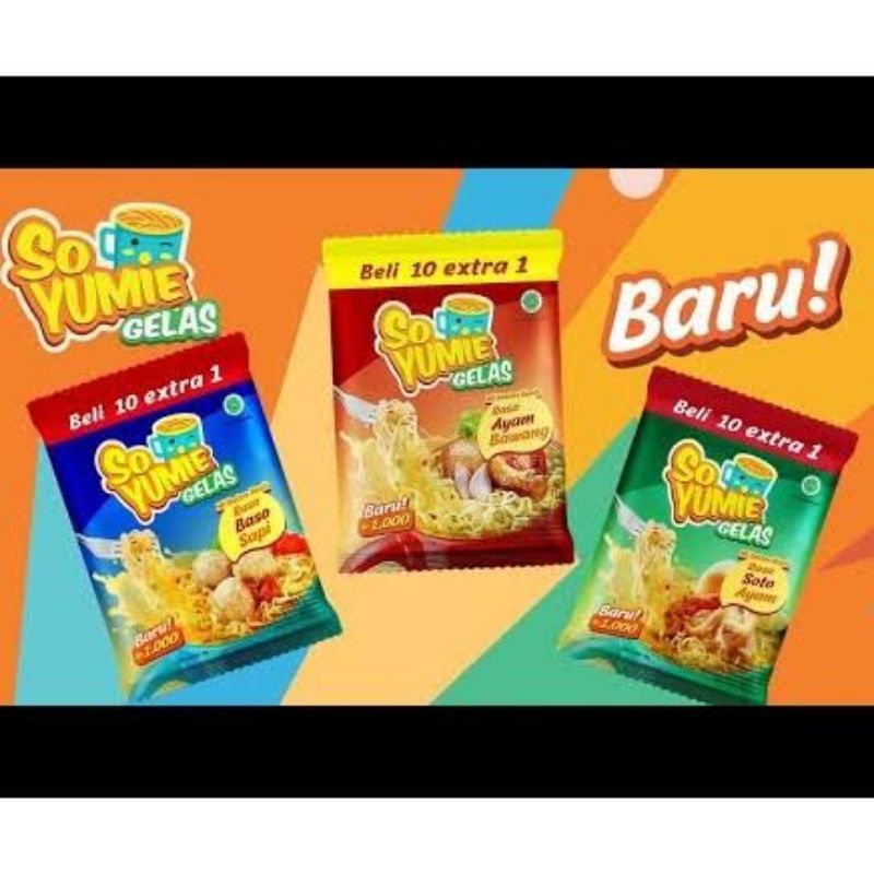 Cahayadstore Mie Gelas So Yummie 1 Renceng Isi 10