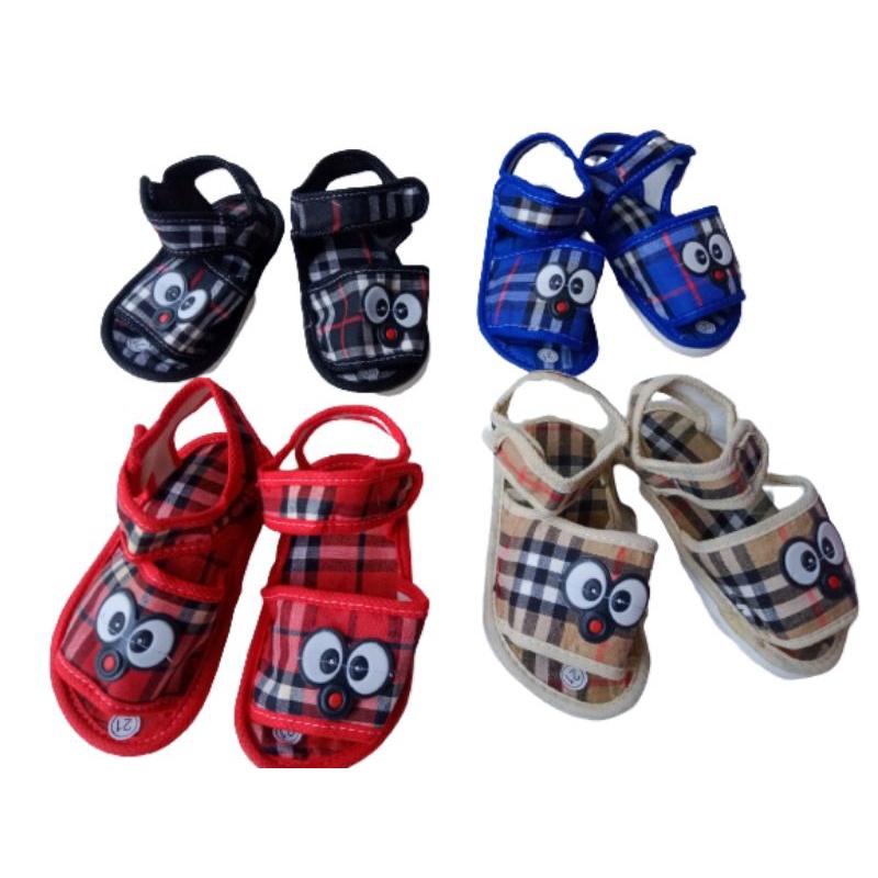 (1-3th) Sandal Gunung anak unisex cewek cowok 1-3 tahun bunyi cit cit motif pancoat kotak / sandal gunung prewalker bayi unisex cewek cowok perempuan laki laki / sepatu sandal anak bayi cowok cewek