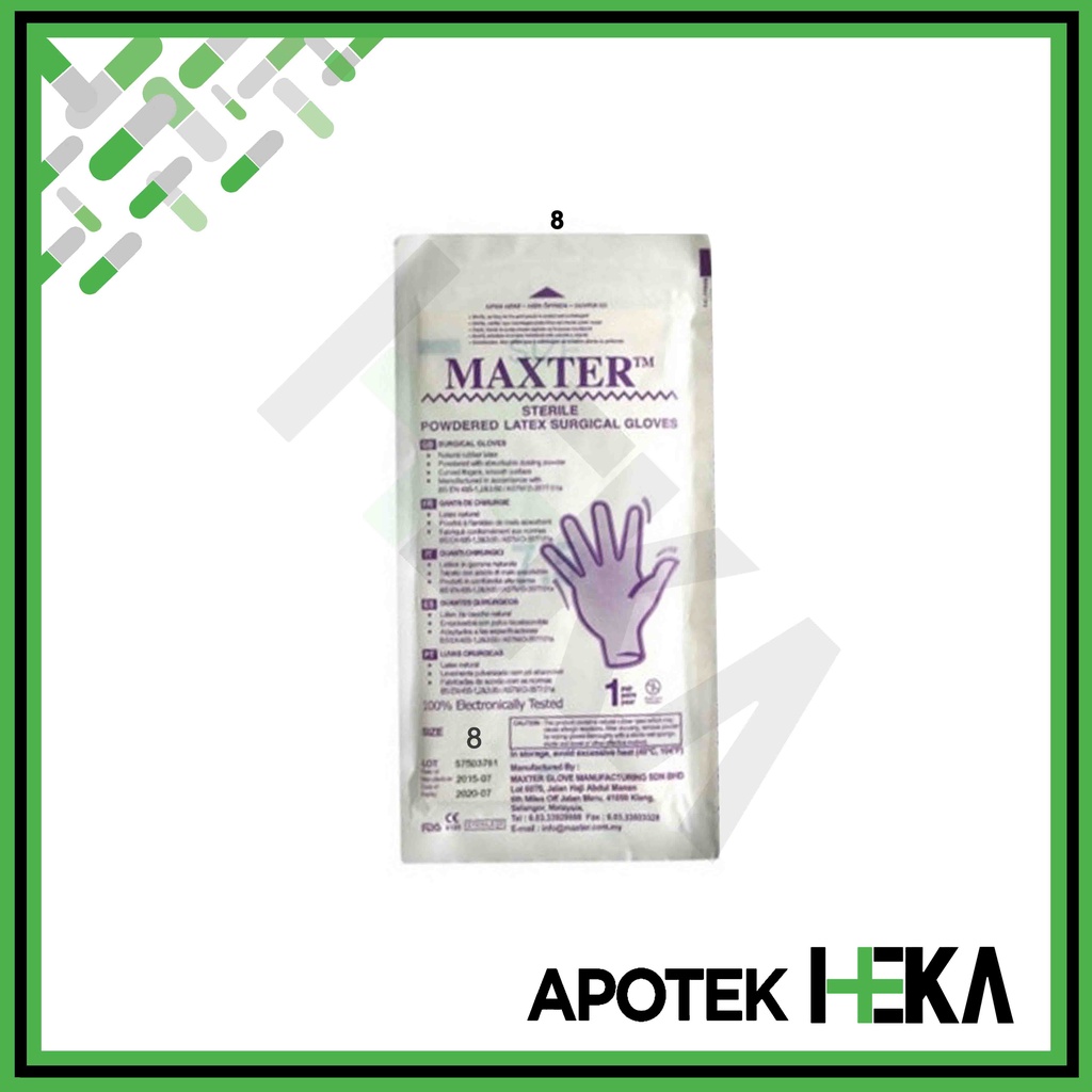 Handscoon Sterile Maxter - Sarung Tangan Steril Maxter (SEMARANG)