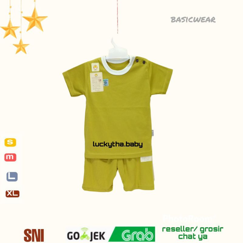 ridges baby- setelan pendek anak unisex polos woodland series, ridges earth colors cellestial bahan katun