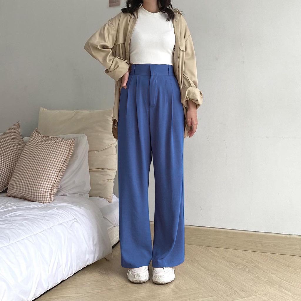 [Ootd] Aruna Pants Wanita Simple - Celana Anti Kusut - Celana Kulot Wanita Airflow