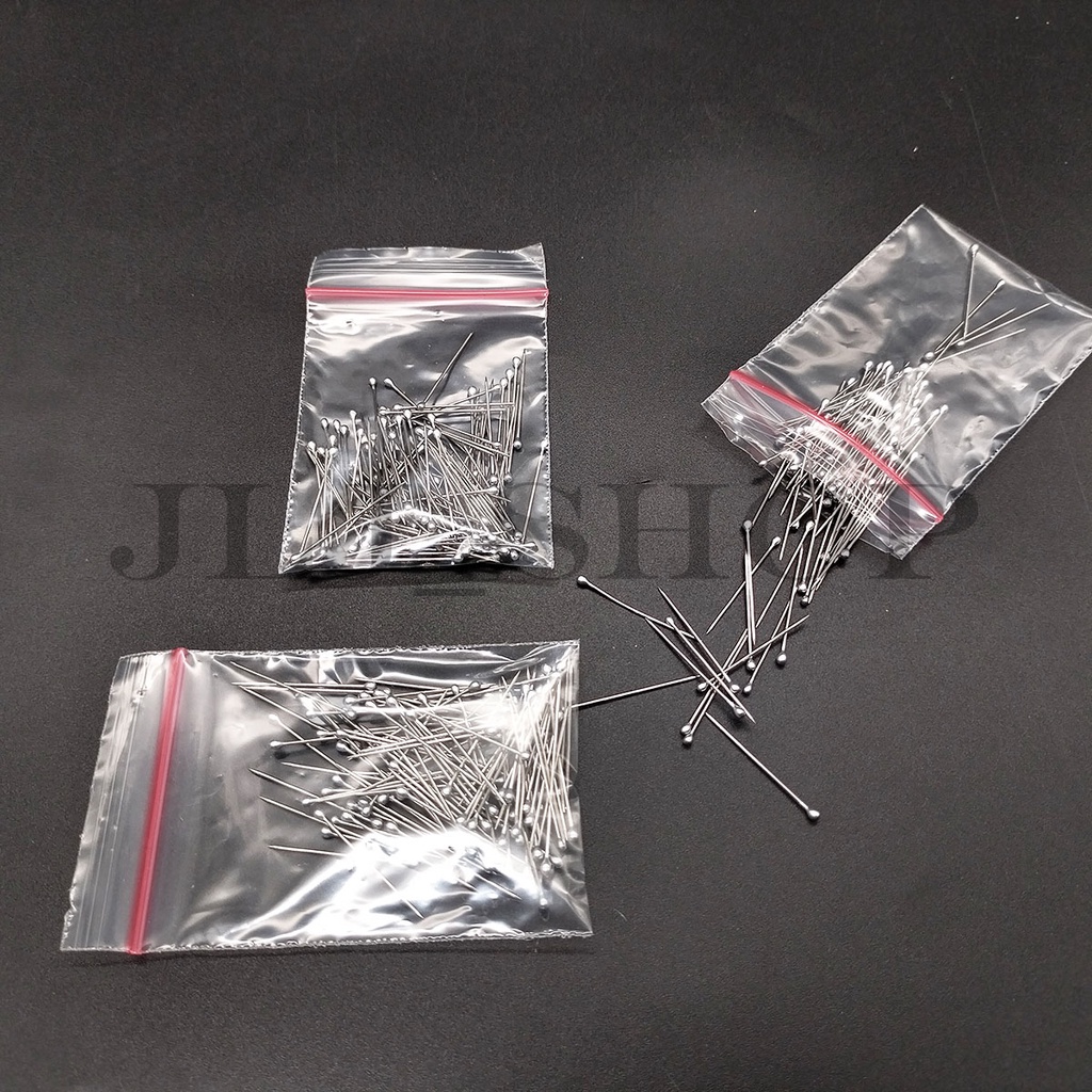 Jarum pentul mini silver / timah panjang jarum 2.5cm (JARUM TIMAH)