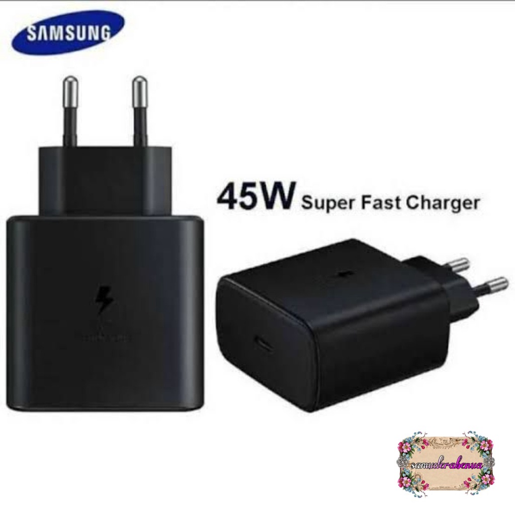 Adaptor Kepala batok Charger Casan Samsung Galaxy A33 A53 A73 5G a32 A52 a72 A52S note 10 note 20 S21 S21+ S21 ultra s22 s22ultra z flip 3 z fold 4 25W &amp; 45W Original USB C TO C Super Fast Charging SB4509