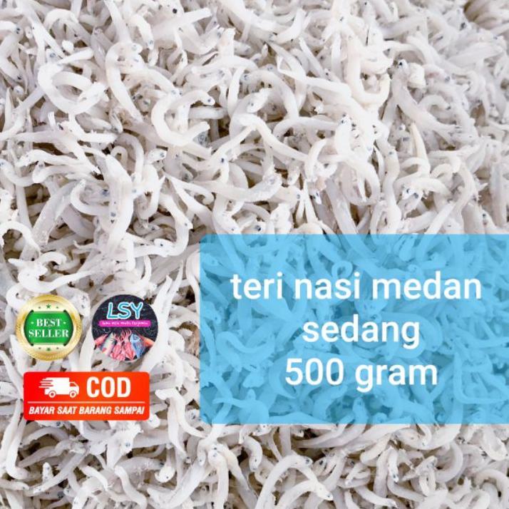 

[KODE PRODUK LPSGG9384] ikan asin teri nasi medan size sedang 500gr