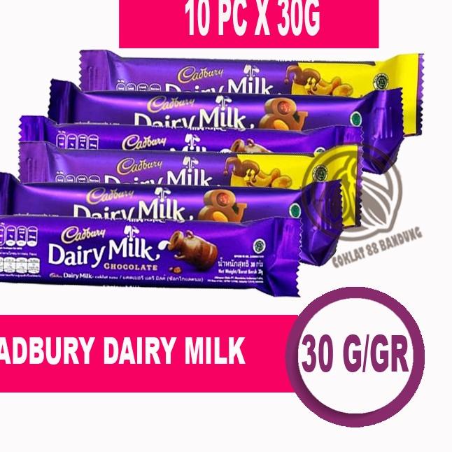 

SALE✅CADBURY DAIRY MILK 30GR ISI 10 PCS, COKELAT CADBURY 30 GRAM 30 gr|KD6