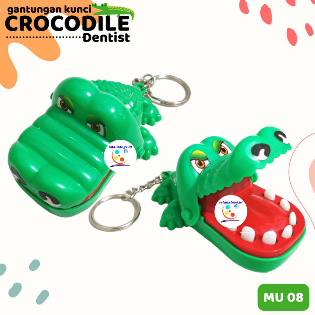 ID Mainan Gantungan Kunci Crocodile Dentist Game Mini MU08