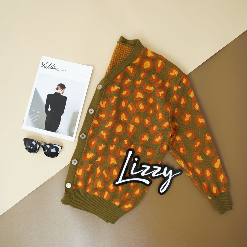 Lizzy - KNITWEAR CARDIGAN LEOPARD PREMIUM