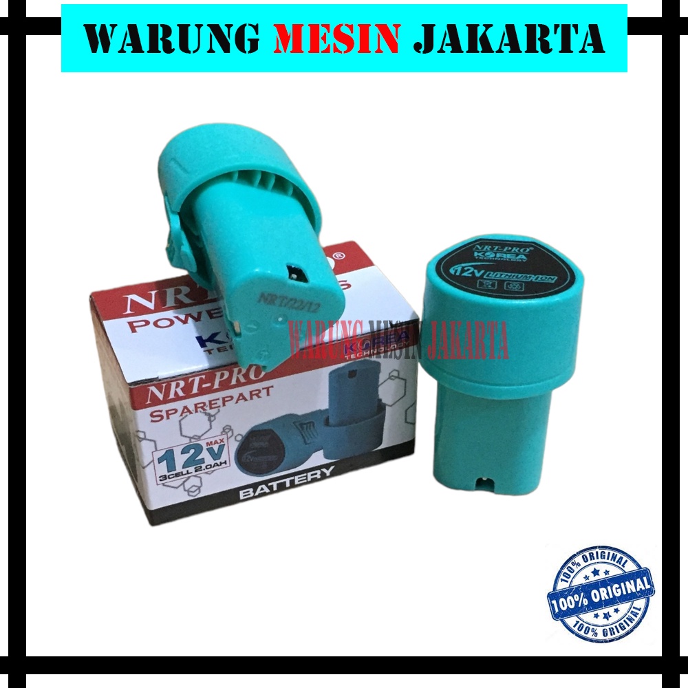 NRT-PRO Baterai Mesin Bor Cordless Drill Tangan Battery Batre 12 V 12V DC330 DC 330 HD 330HD
