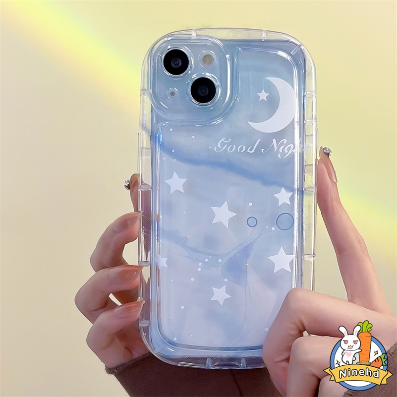 IPHONE Casing Kompatibel Untuk Iphone14 13 12 11 Pro Max X Xr Xs Max8 7 6 6s Plus Se2020 Dream Star Clear Sabun Phone Case Anti Jatuh Airbag Bumper Shockproof Soft Case Cover Pelindung