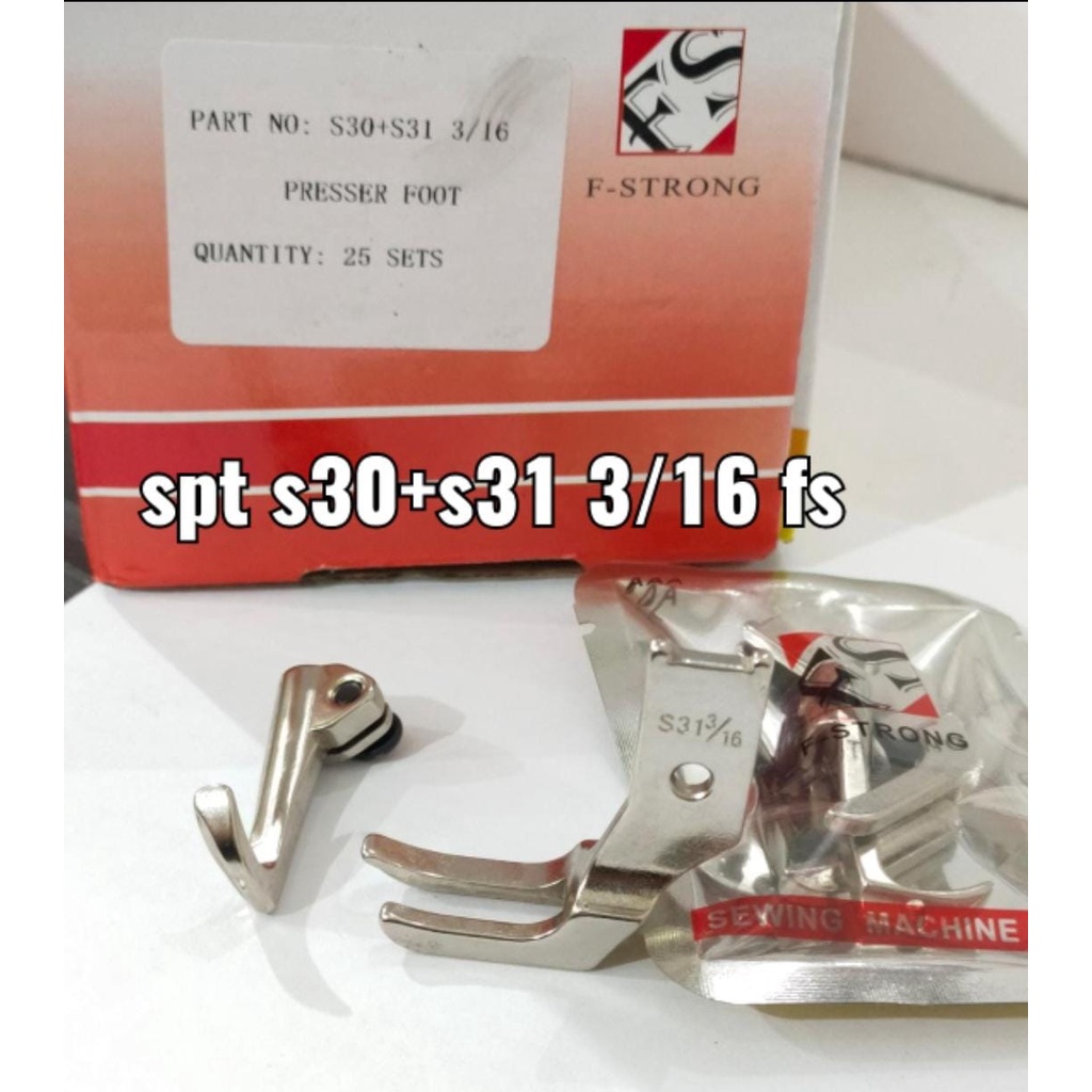 Sepatu Presser Foot S30 + S31 3/16 FS Mesin Jahit Cangklong